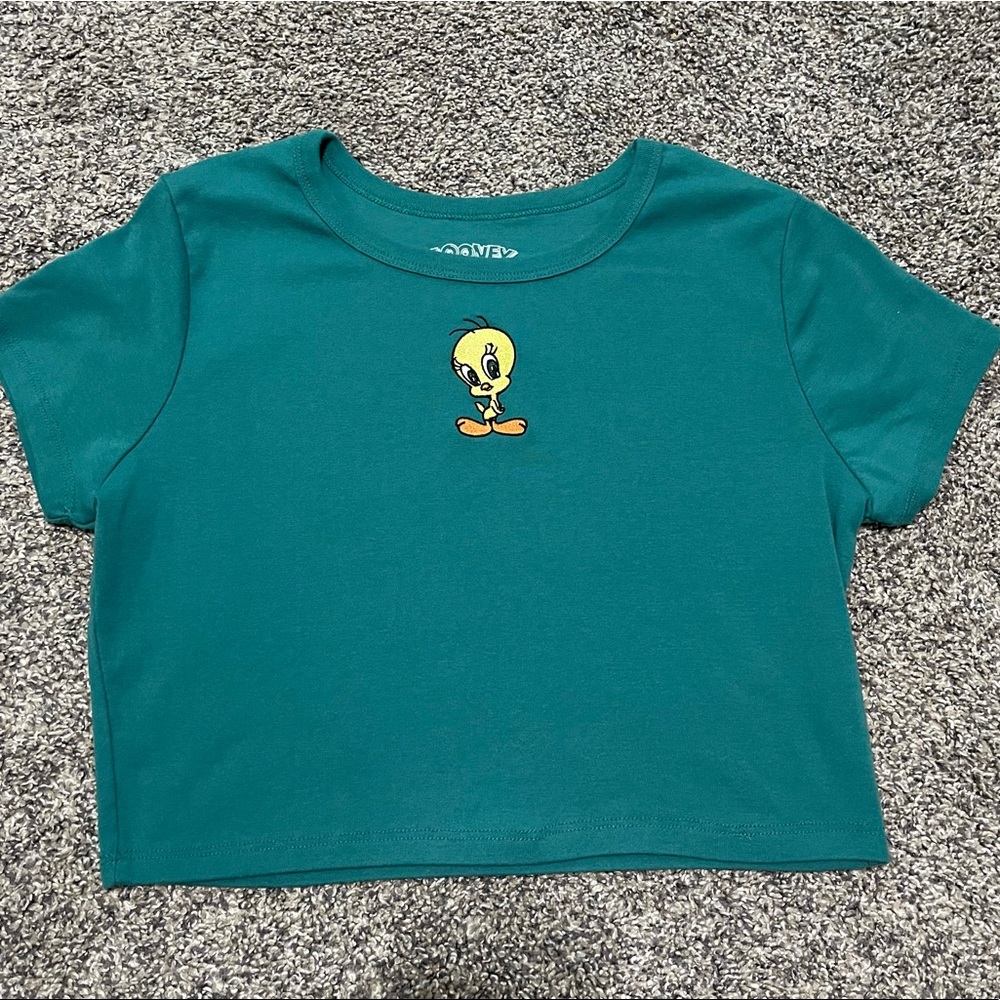 Looney Tunes | Tweety Bird Green Crop Top